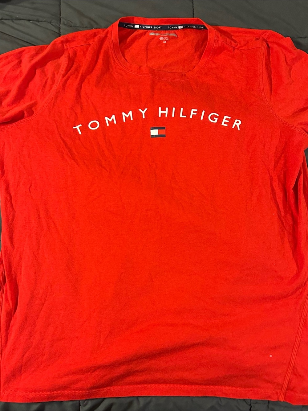 Tommy Hilfiger Red Sport Crew Neck Tee